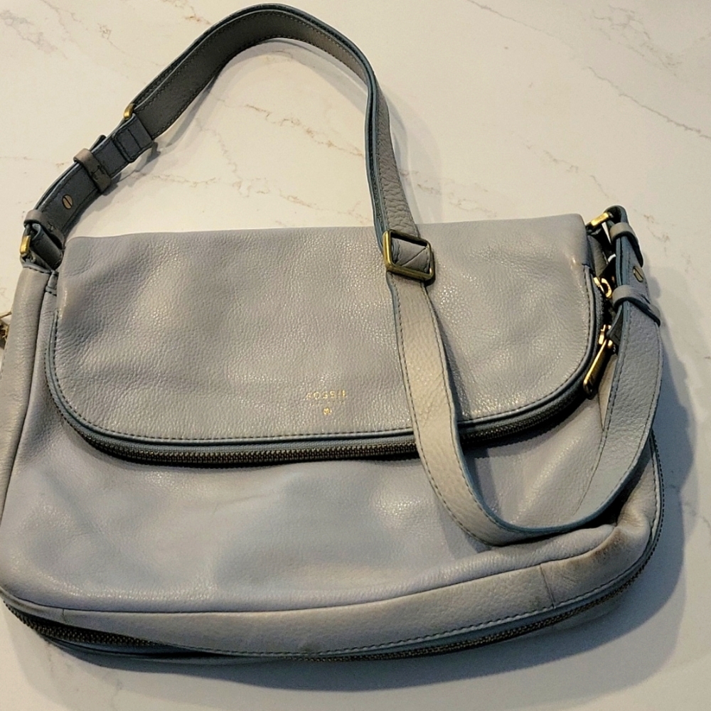 AUTHENTIC FOSSIL LEATHER CROSSBODY BAG
